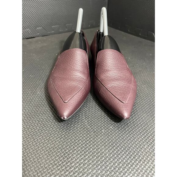 Everlane Maroon Pointy Toe Loafer Leather‎ Flat Womens Shoes Size 7.5 - Picture 2 of 8